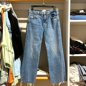 Zara bootcut straight leg up to the ankle, super flattering on the butt